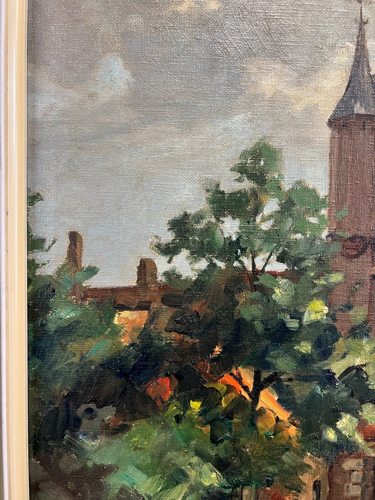 ÖLGEMÄLDE ALTSTADT ANSICHT GEMÄLDE VON  WIM HEINECKE (1895-1978) – Bild 7