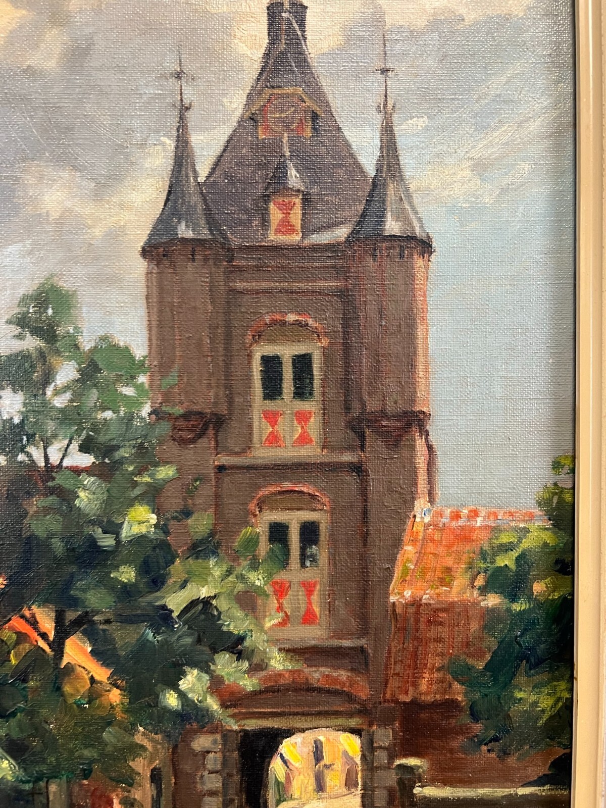 ÖLGEMÄLDE ALTSTADT ANSICHT GEMÄLDE VON  WIM HEINECKE (1895-1978) – Bild 8