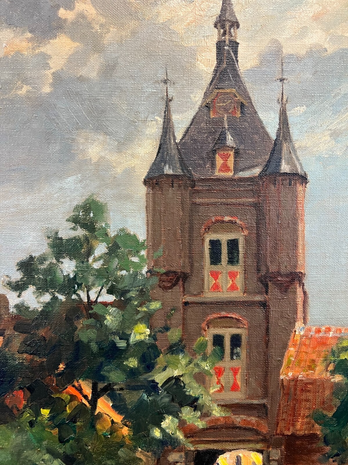 ÖLGEMÄLDE ALTSTADT ANSICHT GEMÄLDE VON  WIM HEINECKE (1895-1978)