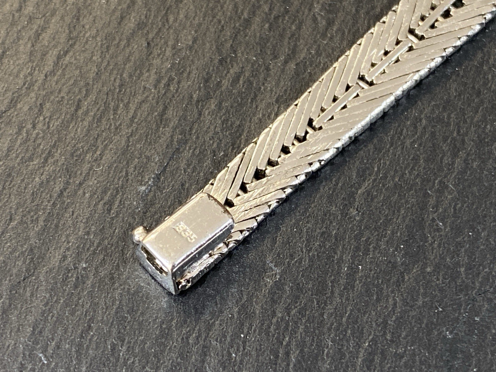 ARMBAND PLATT 835 SILBER SAPHIR SAPHIRE ROSENSCHLIFF 0,34CT – Bild 9