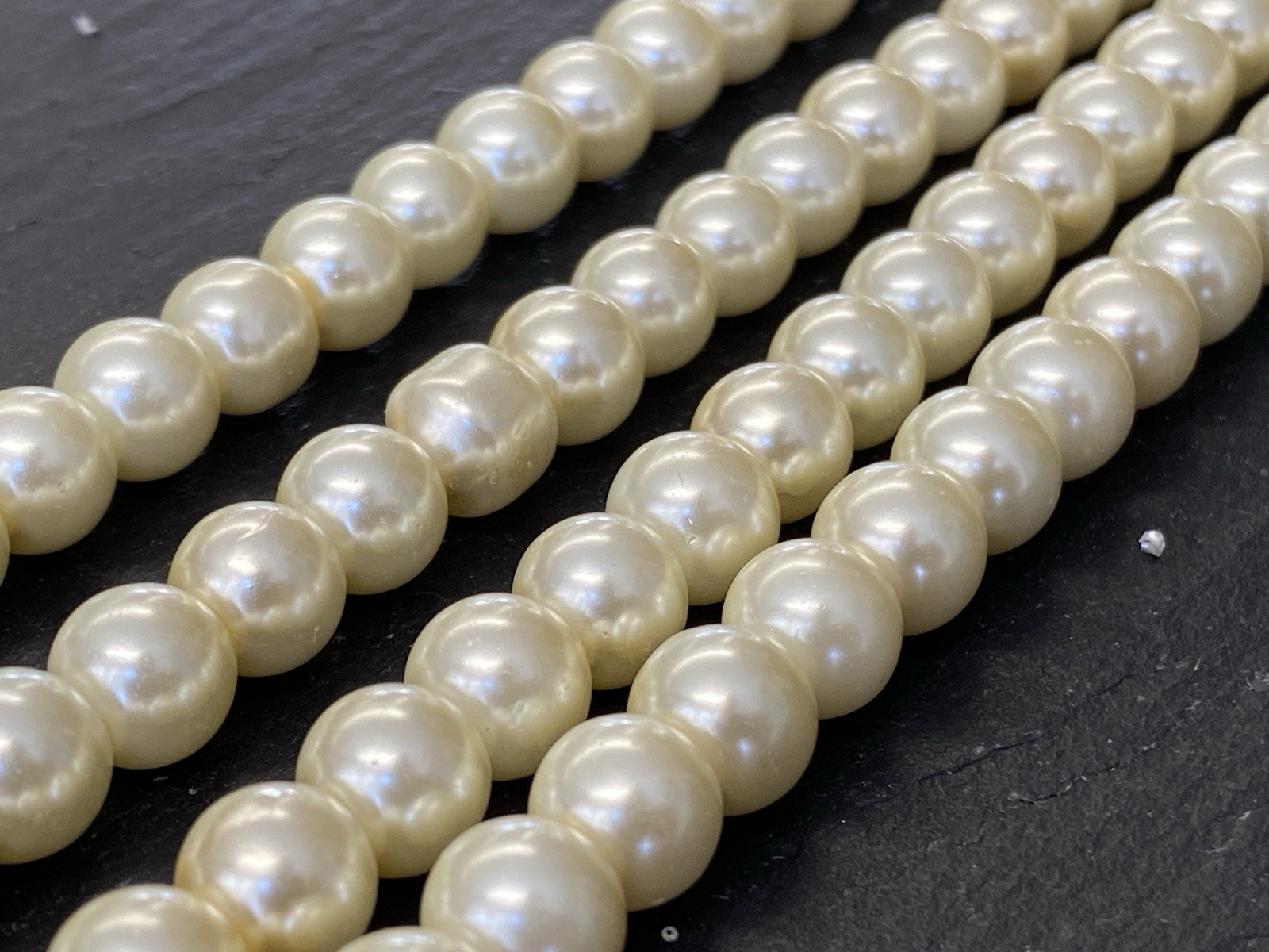 HALSKETTE PERLENKETTE KETTE PERLE PERLEN KUNSTPERLEN 0,8cm – Bild 12