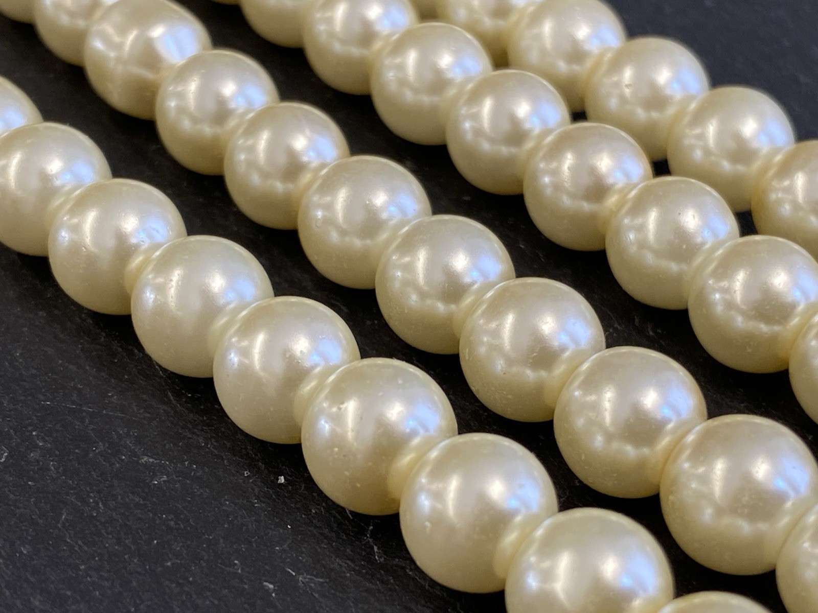 HALSKETTE PERLENKETTE KETTE PERLE PERLEN KUNSTPERLEN 0,8cm – Bild 13