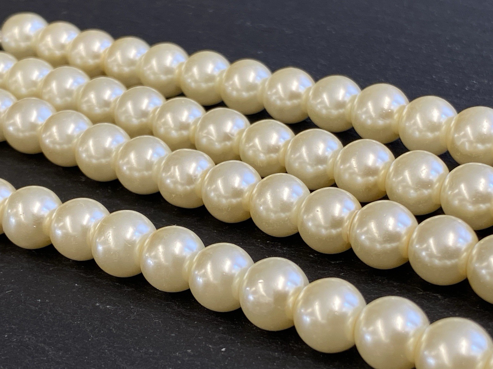 HALSKETTE PERLENKETTE KETTE PERLE PERLEN KUNSTPERLEN 0,8cm – Bild 14
