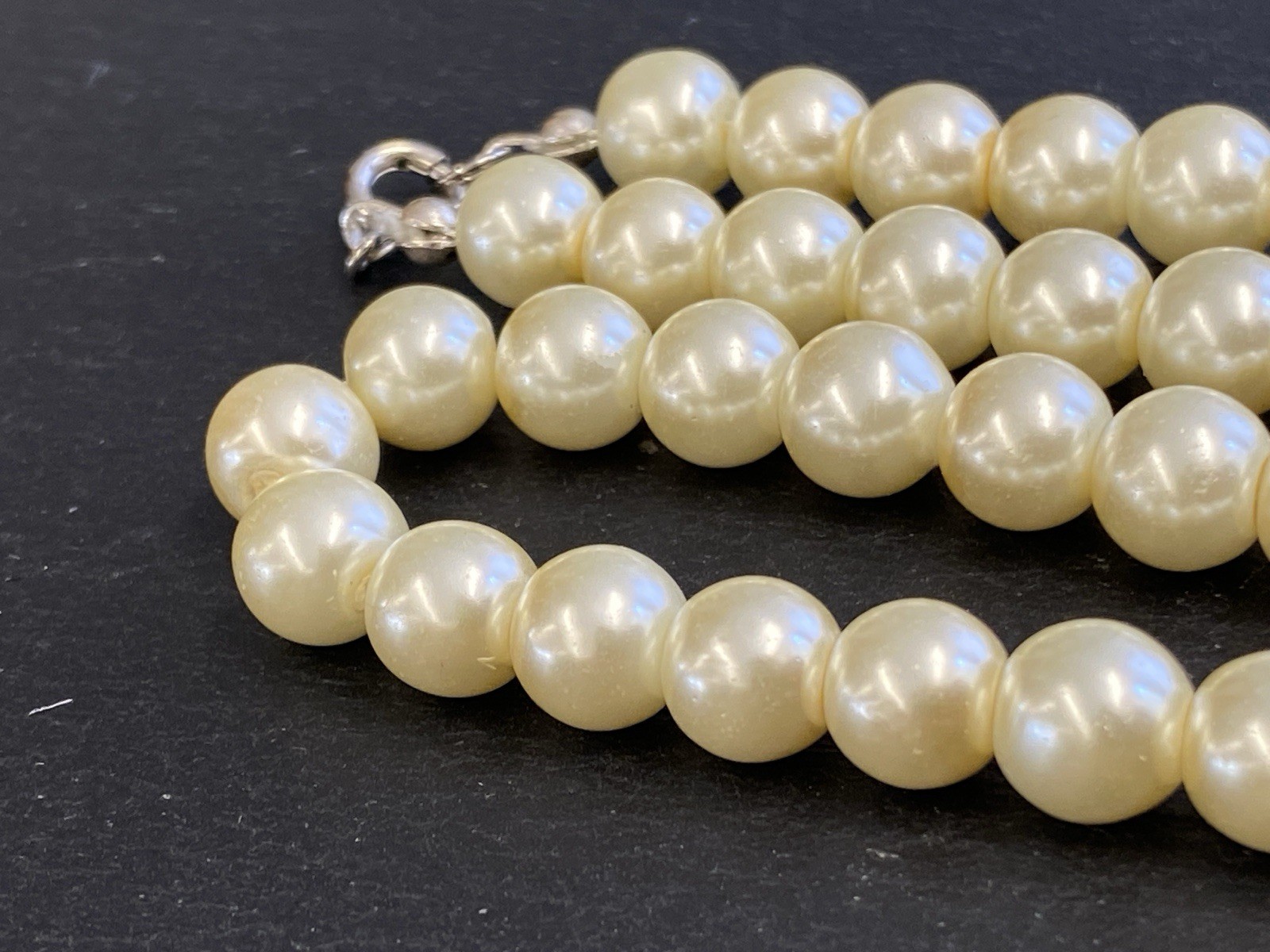 HALSKETTE PERLENKETTE KETTE PERLE PERLEN KUNSTPERLEN 0,8cm – Bild 15
