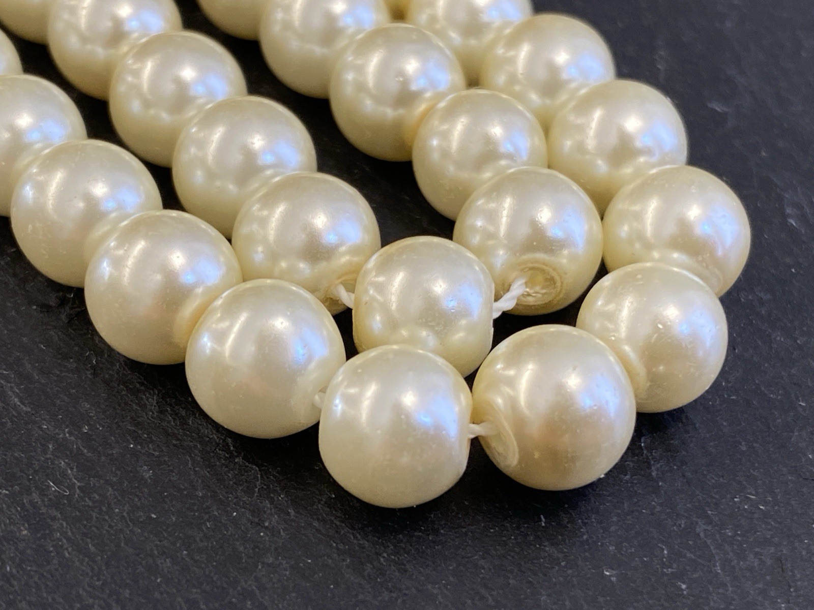 HALSKETTE PERLENKETTE KETTE PERLE PERLEN KUNSTPERLEN 0,8cm – Bild 18