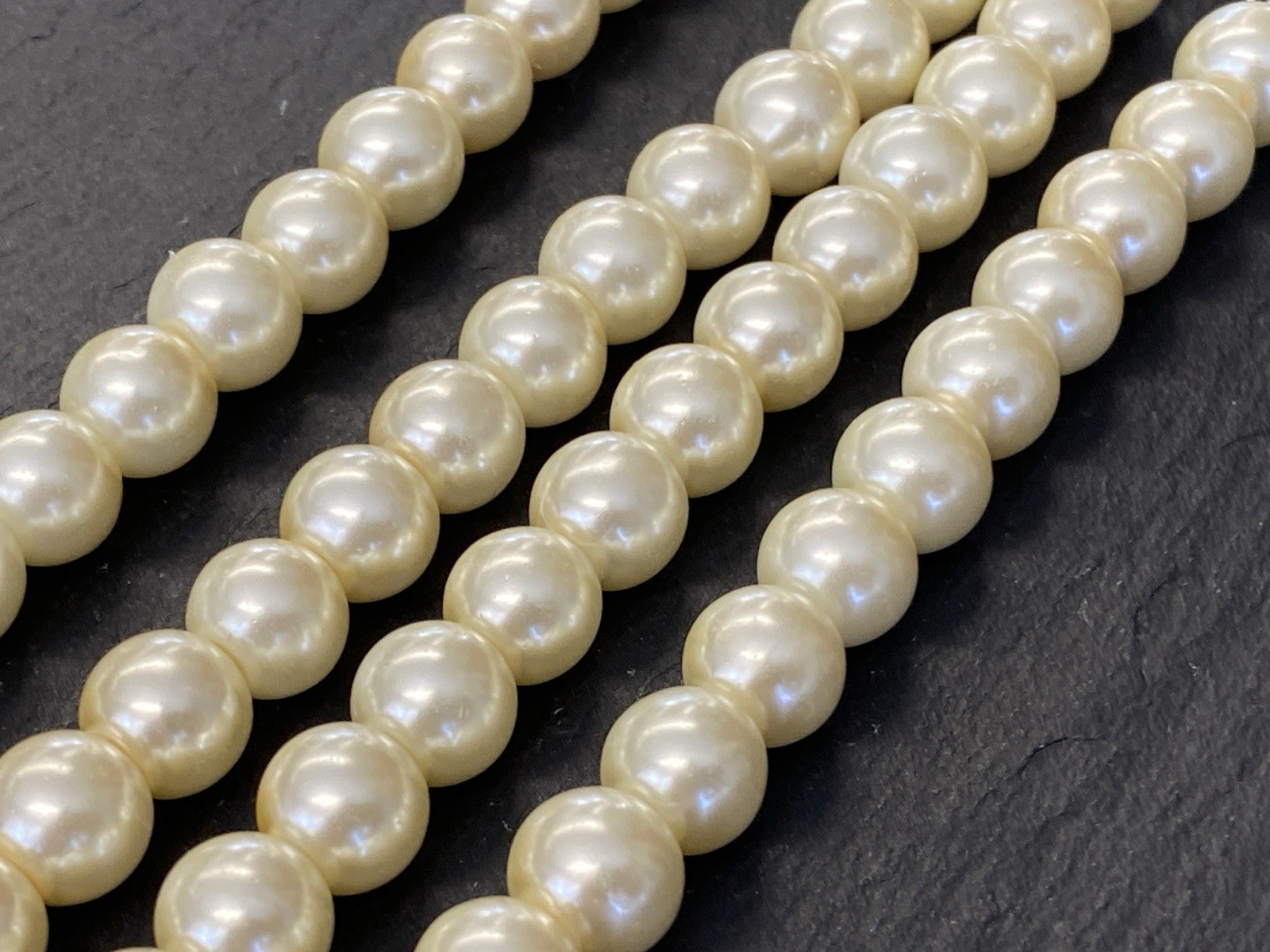 HALSKETTE PERLENKETTE KETTE PERLE PERLEN KUNSTPERLEN 0,8cm – Bild 5