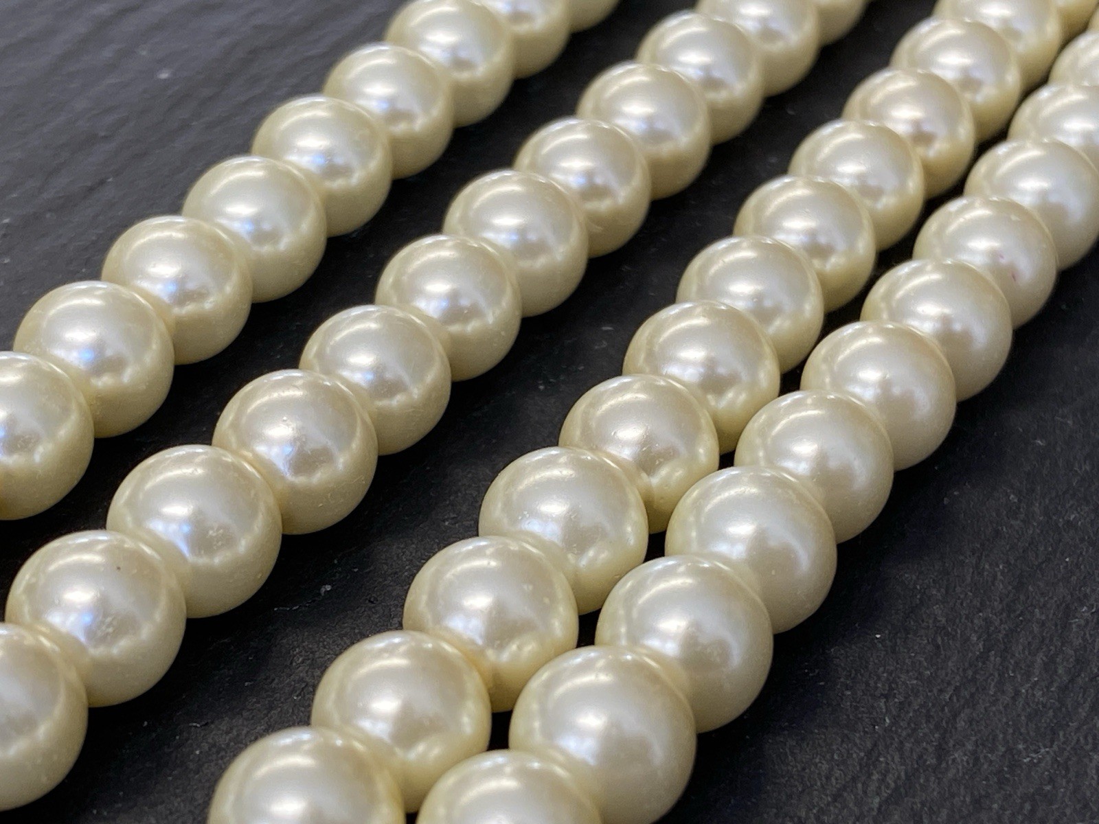 HALSKETTE PERLENKETTE KETTE PERLE PERLEN KUNSTPERLEN 0,8cm – Bild 7