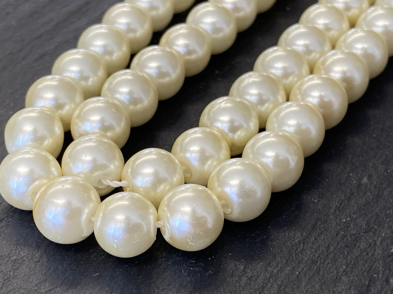 HALSKETTE PERLENKETTE KETTE PERLE PERLEN KUNSTPERLEN 0,8cm – Bild 8