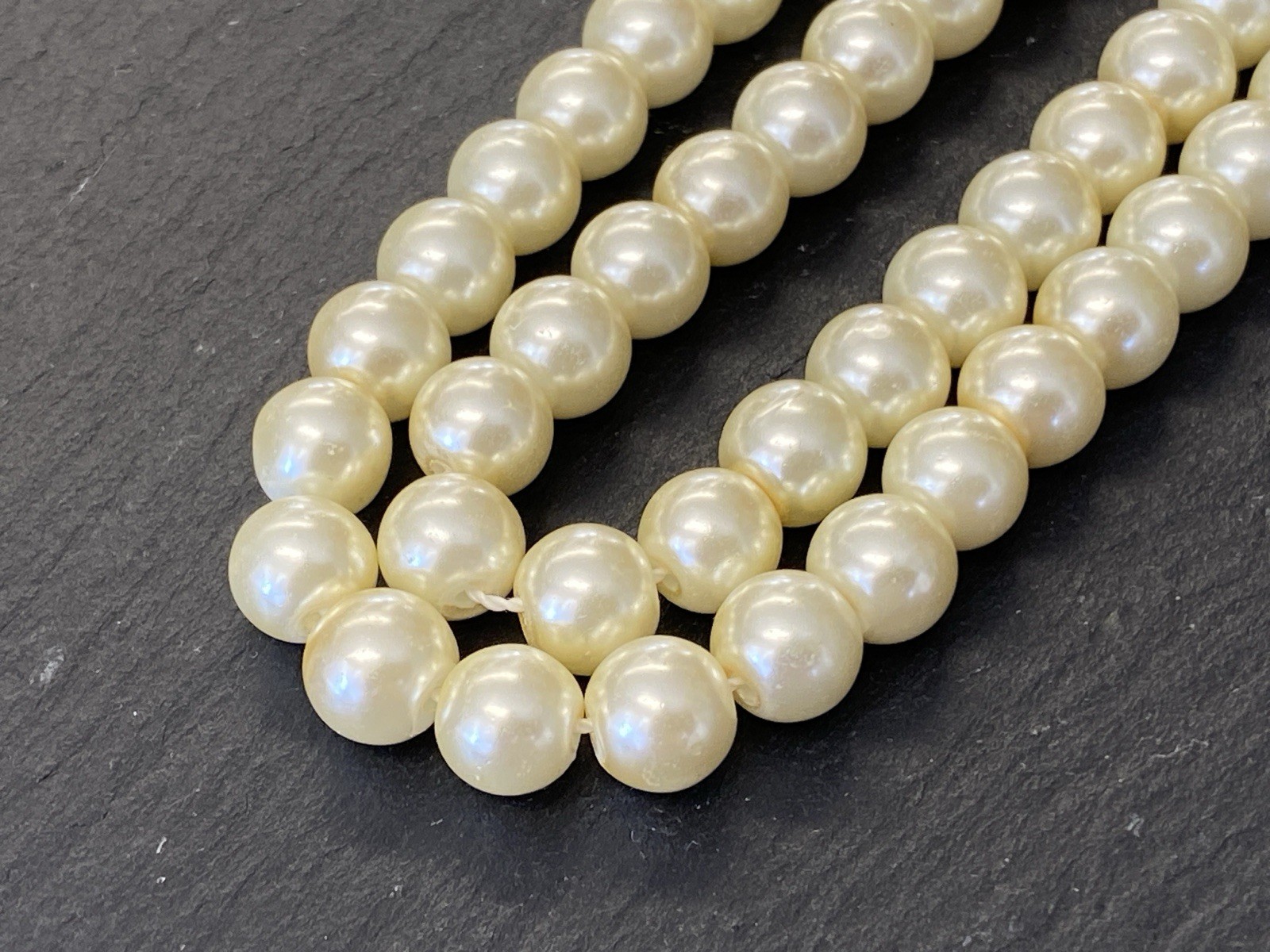 HALSKETTE PERLENKETTE KETTE PERLE PERLEN KUNSTPERLEN 0,8cm