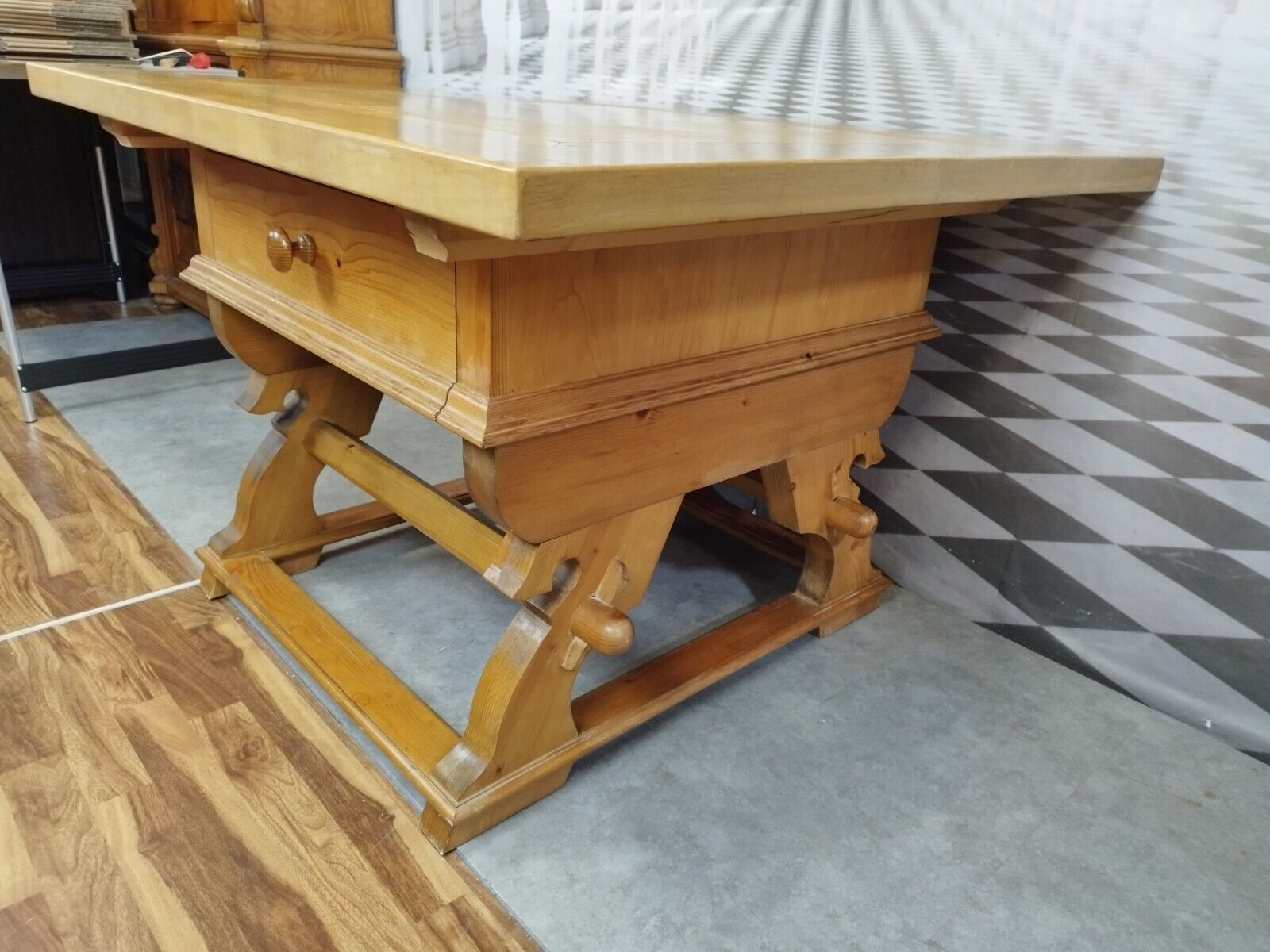 ALTER BAROCKTISCH TISCH IN BAROCK STIL 20 TES JHDT HOLZ MASSIV LANDHAUS ESSTISCH – Bild 6