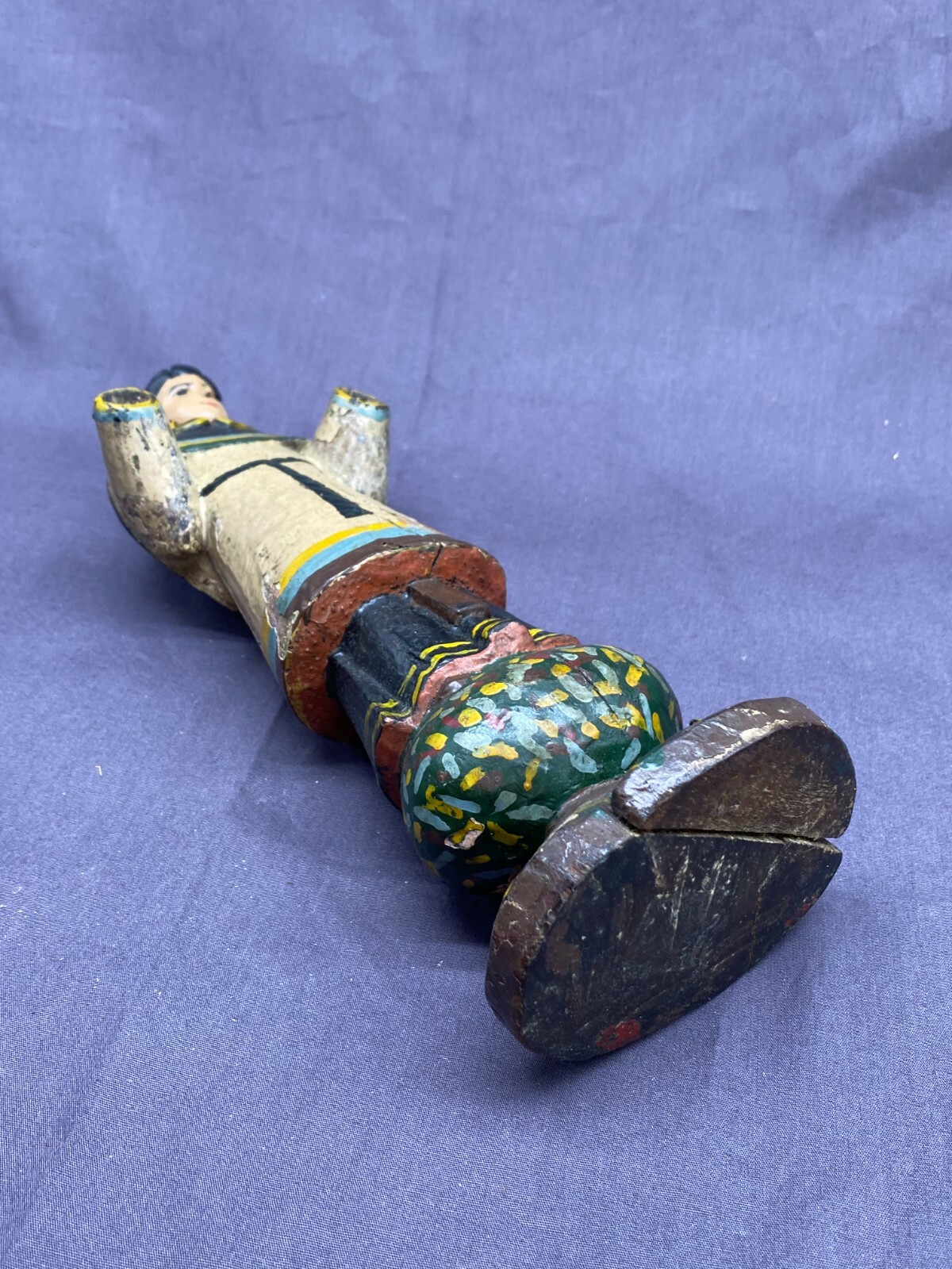 ANTIKE HEILIGENFIGUR 19-TES JHDT STEHENDER MÖNCH 30cm HOCH – Bild 9