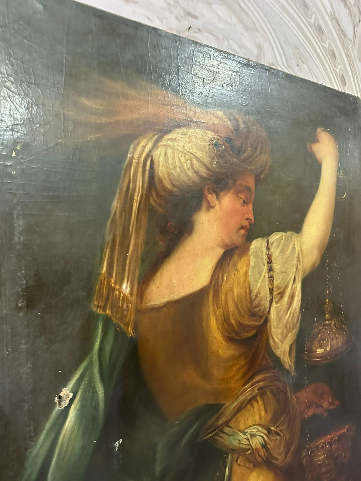 127x107cm ÖLGEMÄLDE KOPIE NACH ALTMEISTER VON Johan BOECKHORST ALLEGORIE – Bild 4