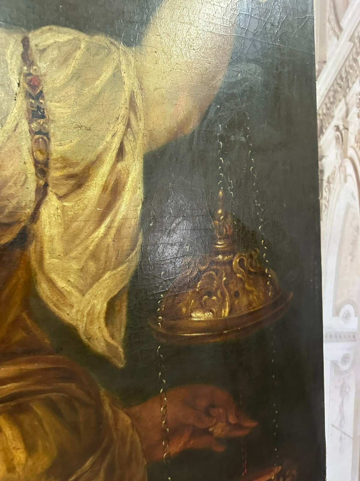 127x107cm ÖLGEMÄLDE KOPIE NACH ALTMEISTER VON Johan BOECKHORST ALLEGORIE – Bild 5
