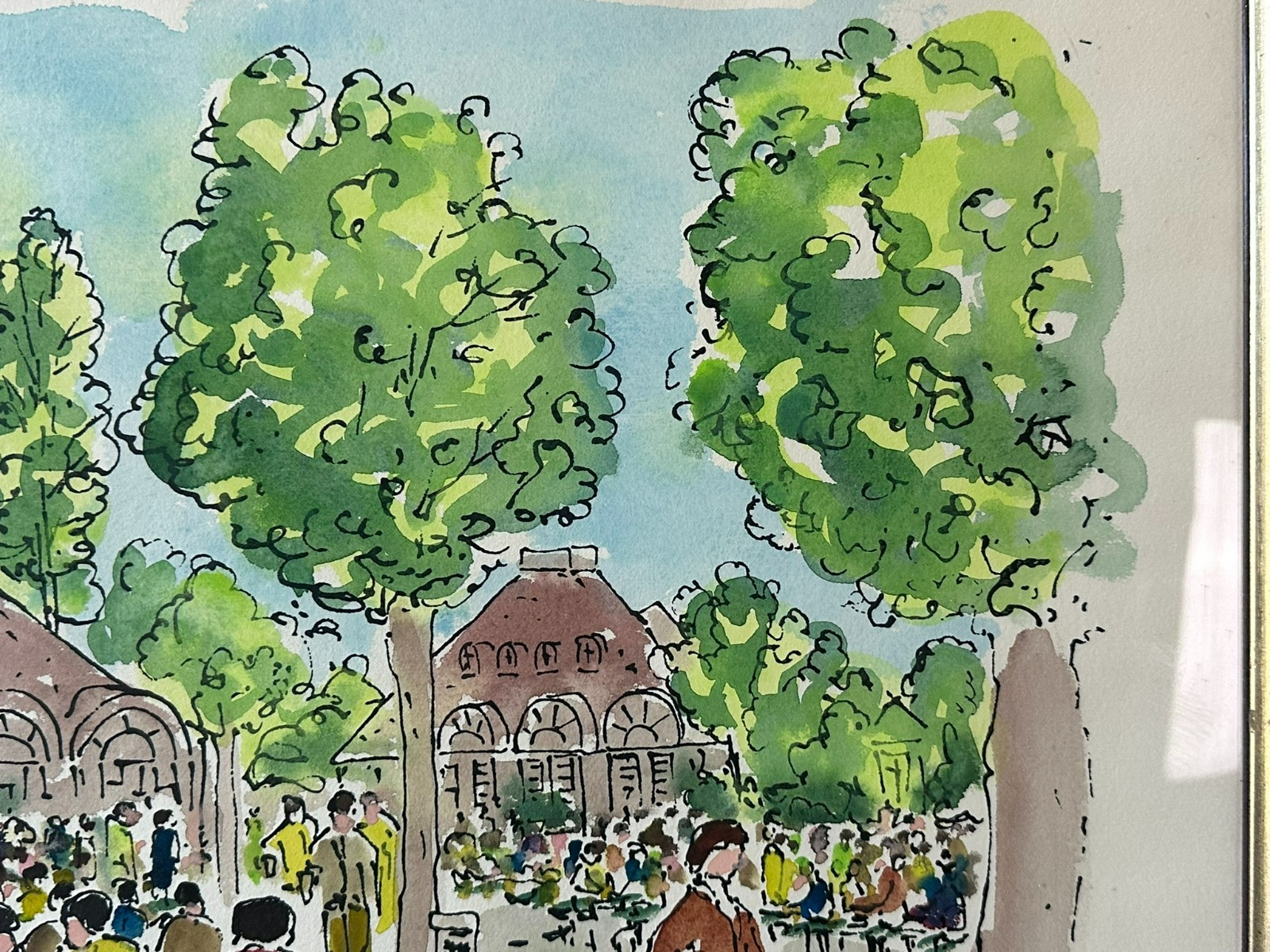 AQUARELL Alexander THIELE (1924) DAS SEEHAUS IM ENGLISCHEN GARTEN MÜNCHEN – Bild 8