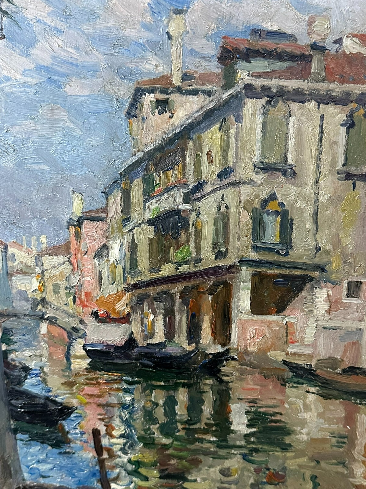 ANTIKES ÖLGEMÄLDE VENEDIG VENEZIA GEMÄLDE VON 1925 Pieretto BIANCO (1875-1937)