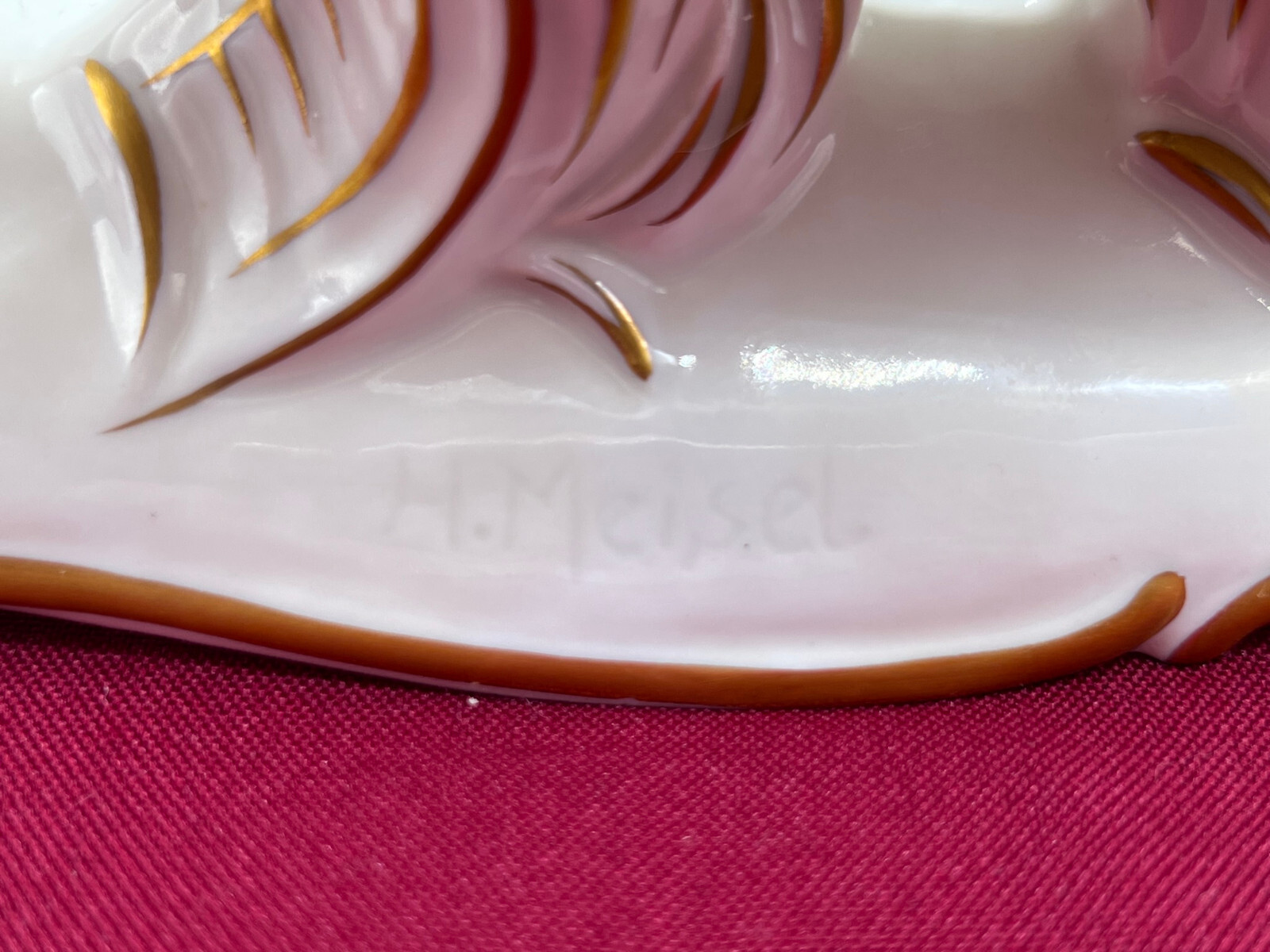 PORZELLAN FIGUR PUTTO AUF ZIEGENBOCK VOLKSTEDT ENTWURF HUGO MEISEL – Bild 14