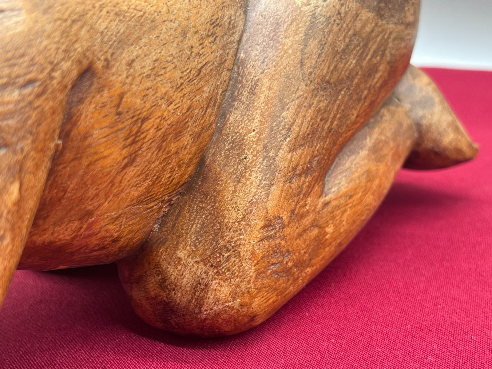 CHINA SKULPTUR KOPFKISSEN JUNGE LIEGEND HOLZ MASSIV HANDGESCHNITZT – Bild 17