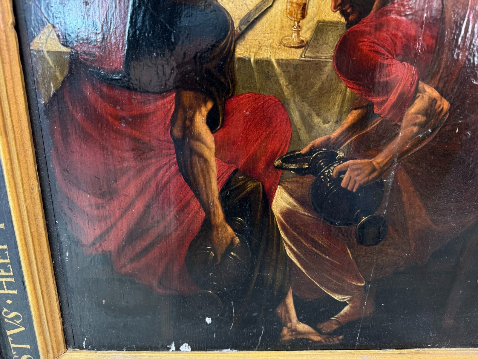 GOTISCHES GEMÄLDE ALTARTAFEL 16 TES JHDT DAS LETZTE ABENDMAHL GOTIK ÖL AUF HOLZ – Bild 12