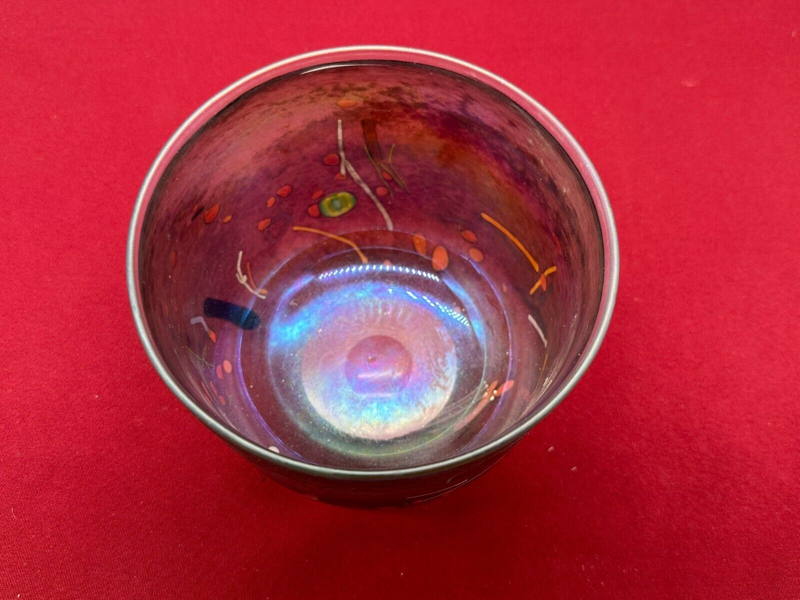 IRISIERENDE VASE AUS GLAS KÜNSTLERGLAS SIGNIERT RODA – Bild 6