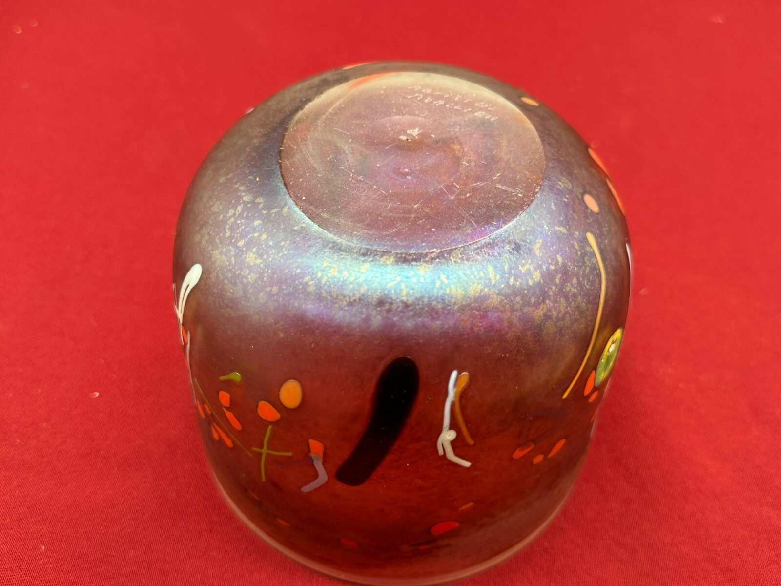 IRISIERENDE VASE AUS GLAS KÜNSTLERGLAS SIGNIERT RODA – Bild 8