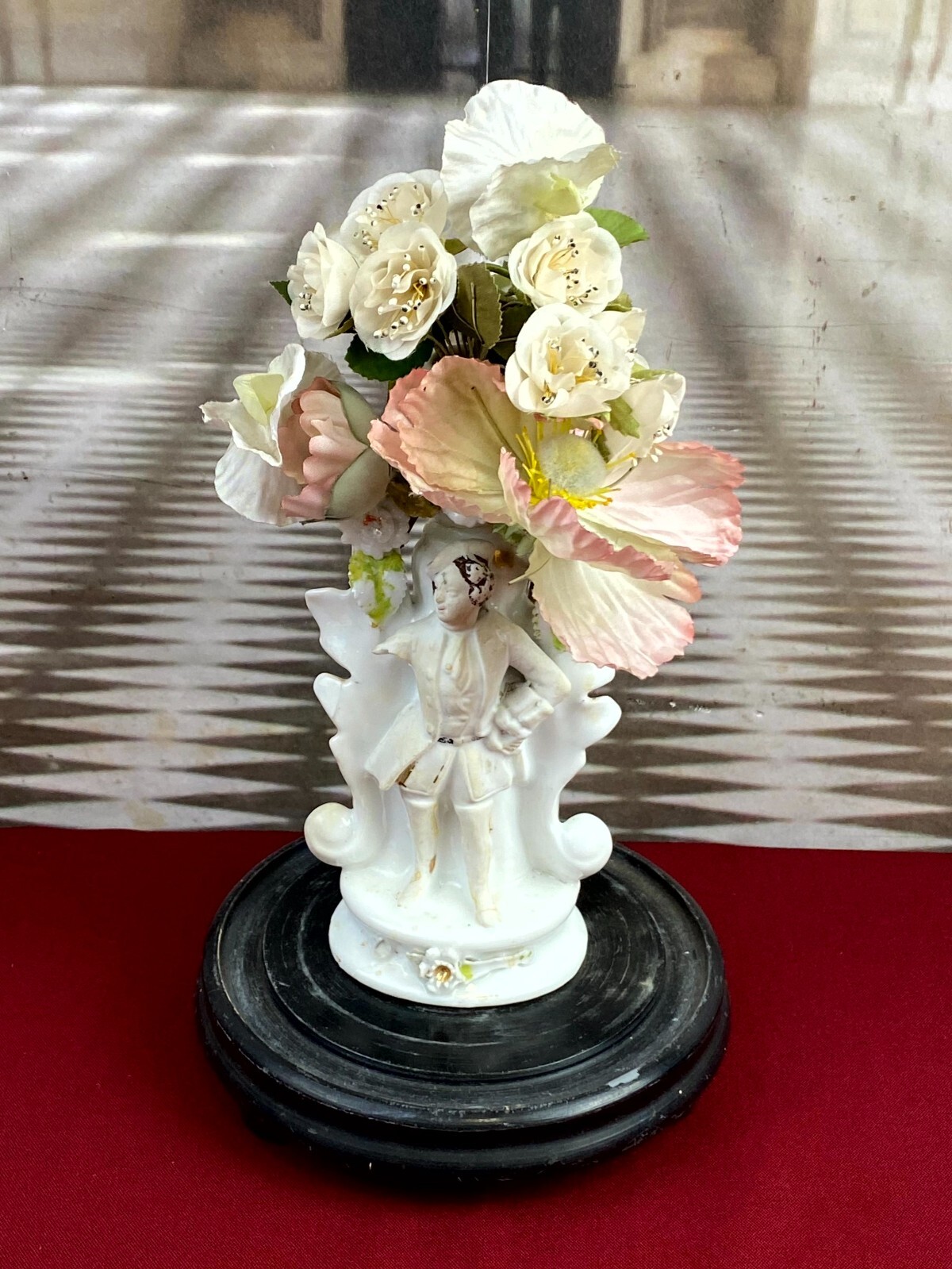 GLOBE DE MARIEE HOCHZEIT ANDENKEN FRANKREICH NAPOLEON III PORZELLAN FIGUR 34cm – Bild 3