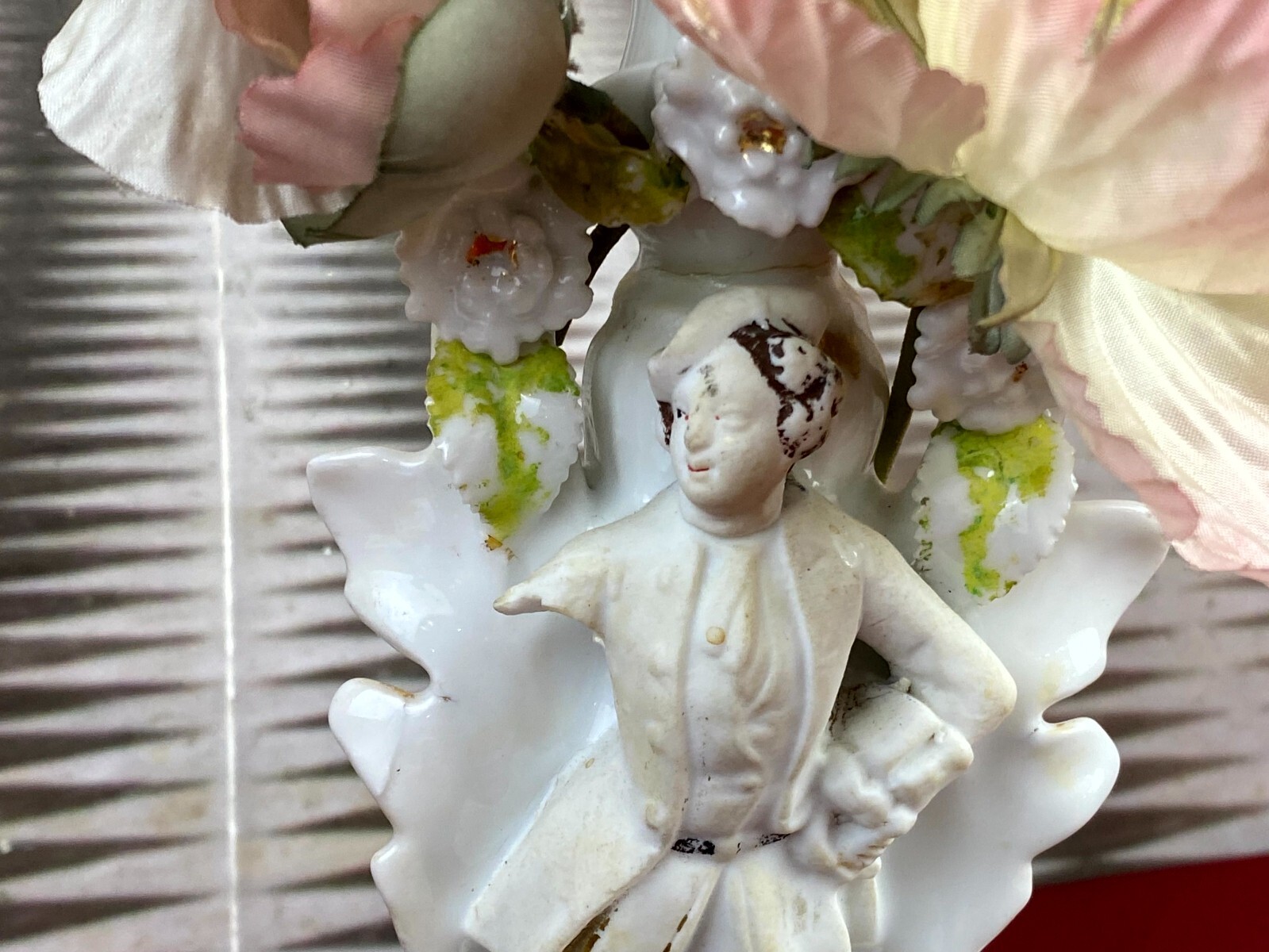 GLOBE DE MARIEE HOCHZEIT ANDENKEN FRANKREICH NAPOLEON III PORZELLAN FIGUR 34cm – Bild 10