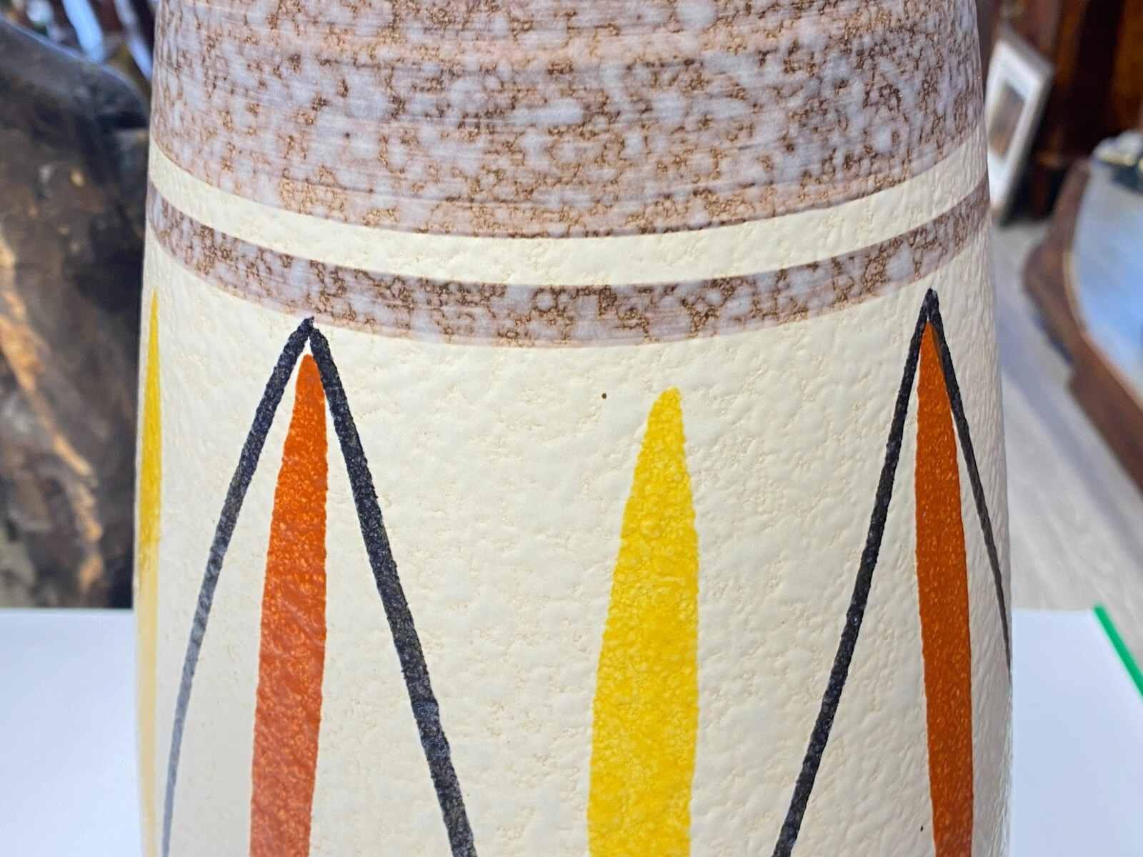 VINTAGE KERAMIK VASE 50cm BAY WEST GERMANY – Bild 12