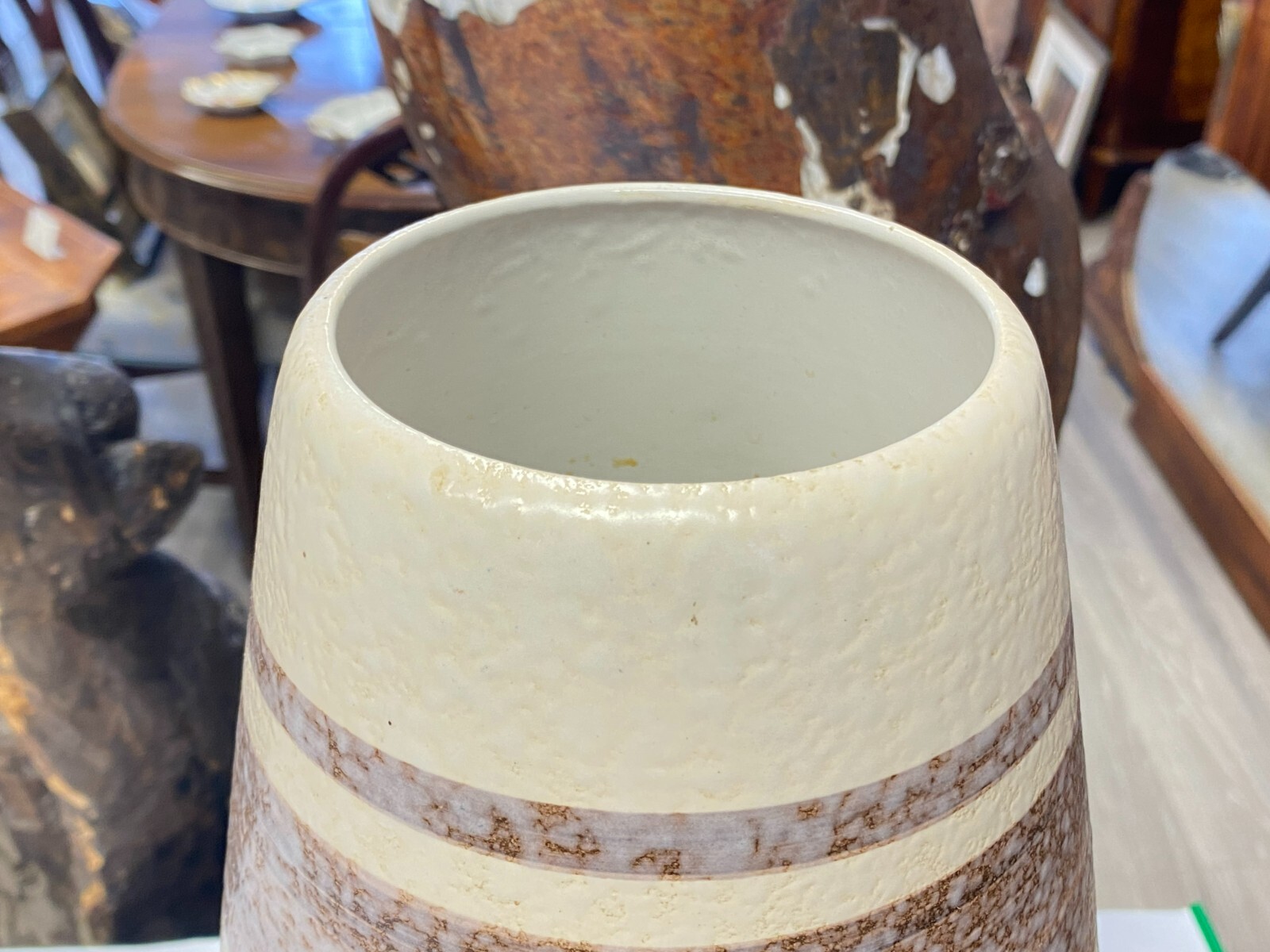 VINTAGE KERAMIK VASE 50cm BAY WEST GERMANY – Bild 14