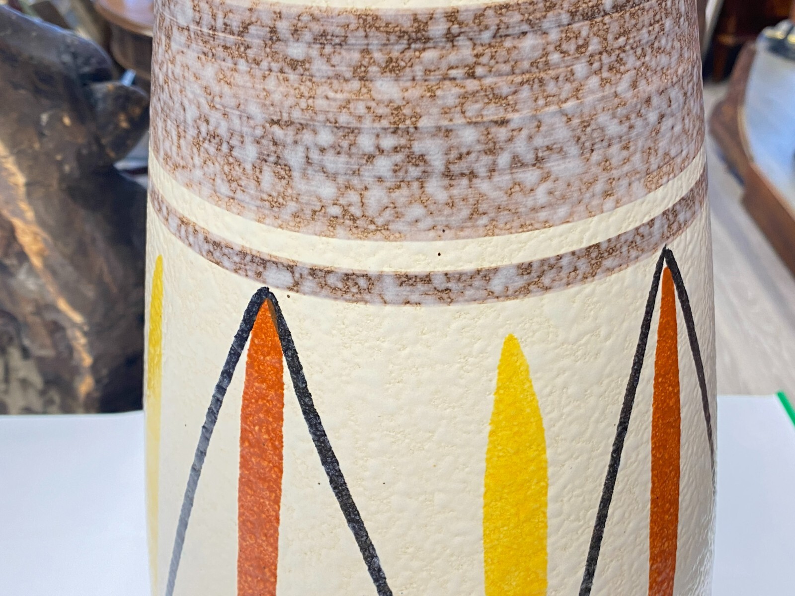 VINTAGE KERAMIK VASE 50cm BAY WEST GERMANY – Bild 15