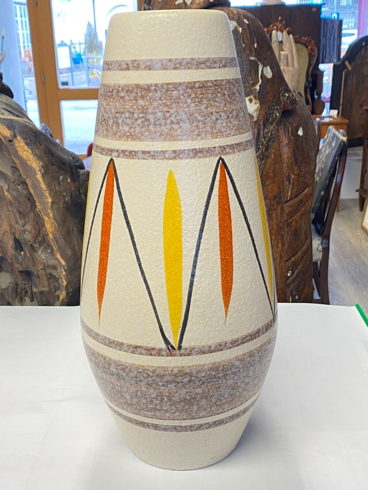 VINTAGE KERAMIK VASE 50cm BAY WEST GERMANY – Bild 4