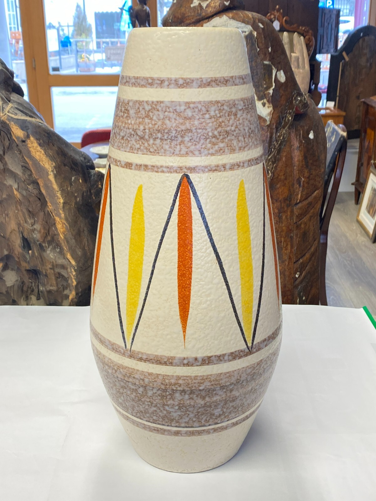 VINTAGE KERAMIK VASE 50cm BAY WEST GERMANY – Bild 5