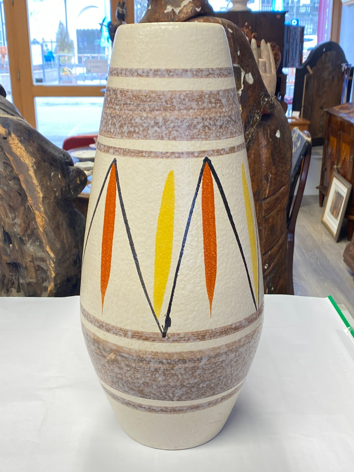 VINTAGE KERAMIK VASE 50cm BAY WEST GERMANY – Bild 6