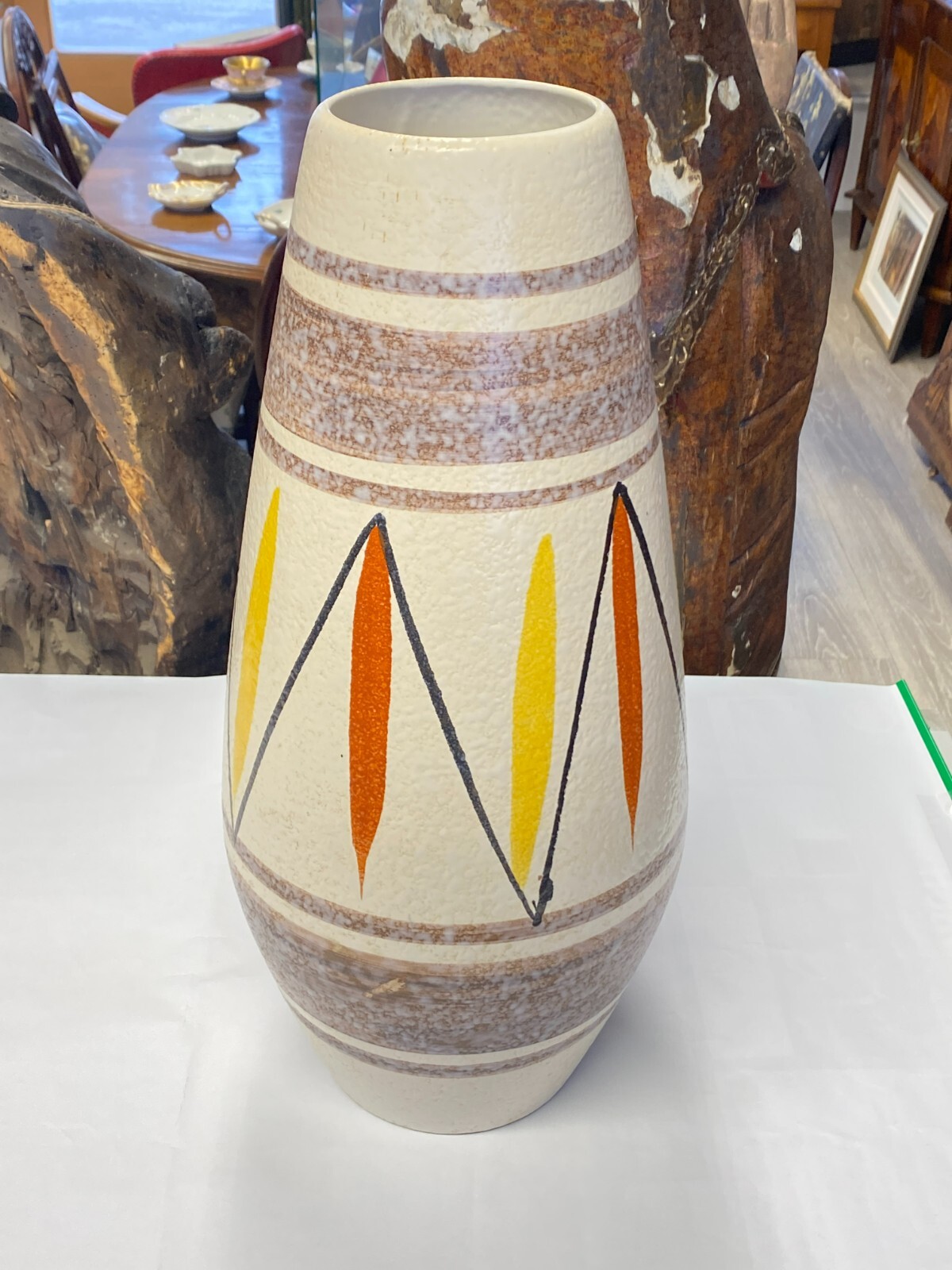 VINTAGE KERAMIK VASE 50cm BAY WEST GERMANY