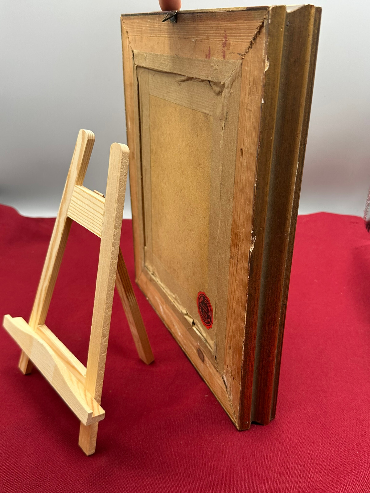 ÖLGEMÄLDE LACHENDER PRIESTER ÖL AUF PLATTE MONOGRAMMIST MIT RAHMEN 28x32cm – Bild 17