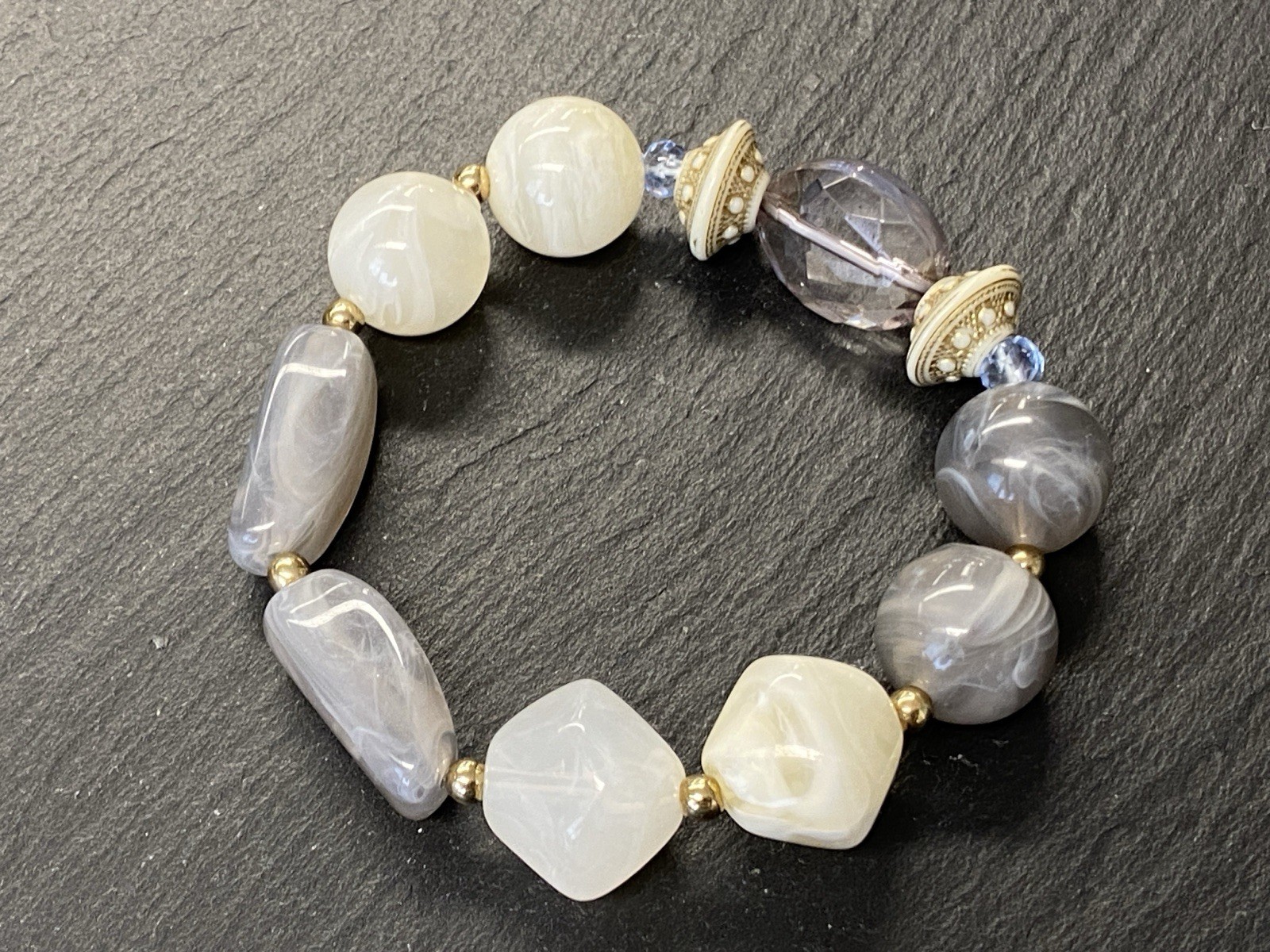 MODESCHMUCK SET HALSKETTE KETTE ARMBAND KUNSTSTEINE KÜNSTLICHE STEINE – Bild 11