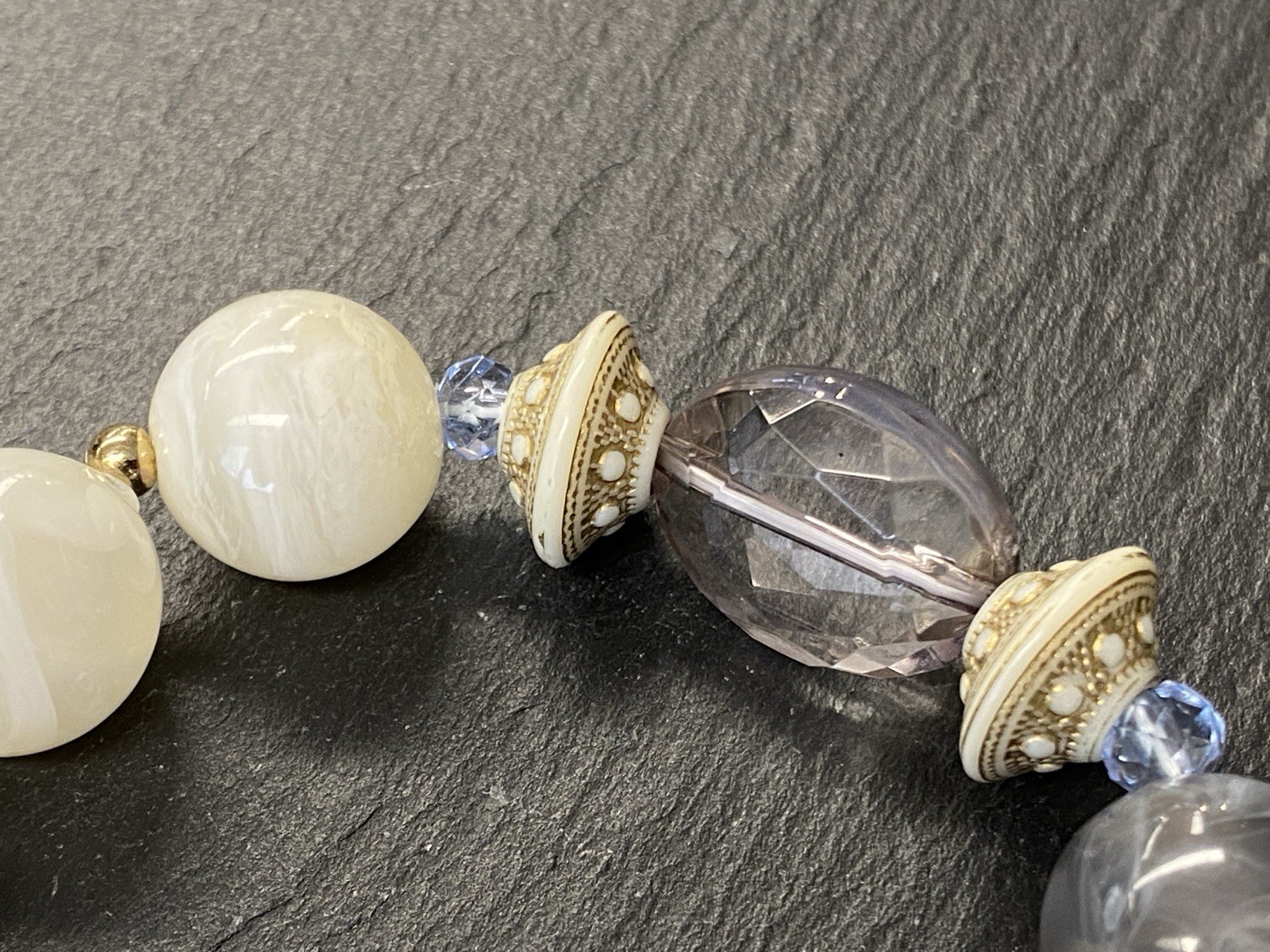 MODESCHMUCK SET HALSKETTE KETTE ARMBAND KUNSTSTEINE KÜNSTLICHE STEINE – Bild 15