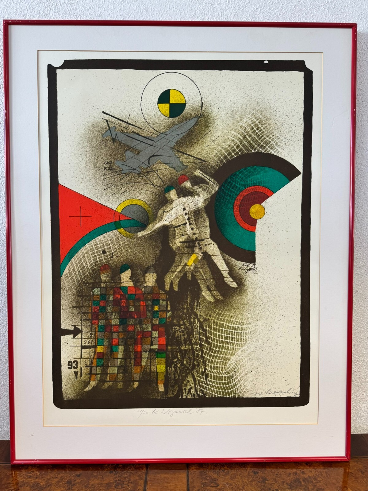 Karel VYSUSIL (1926-2014) SIGNIERTE LITHOGRAFIE DIE BEDROHUNG 28/30