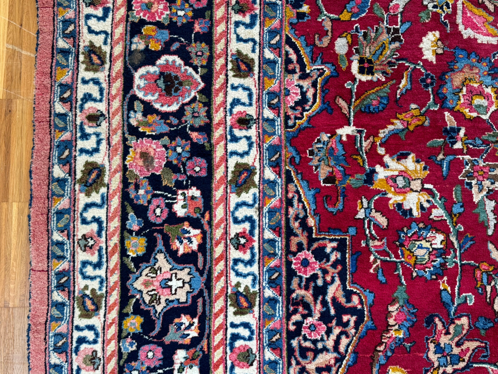 ALTER ORIENTTEPPICH WOLLE TEPPICH HANDGEKNÜPFT PERSER 398x290cm – Bild 11