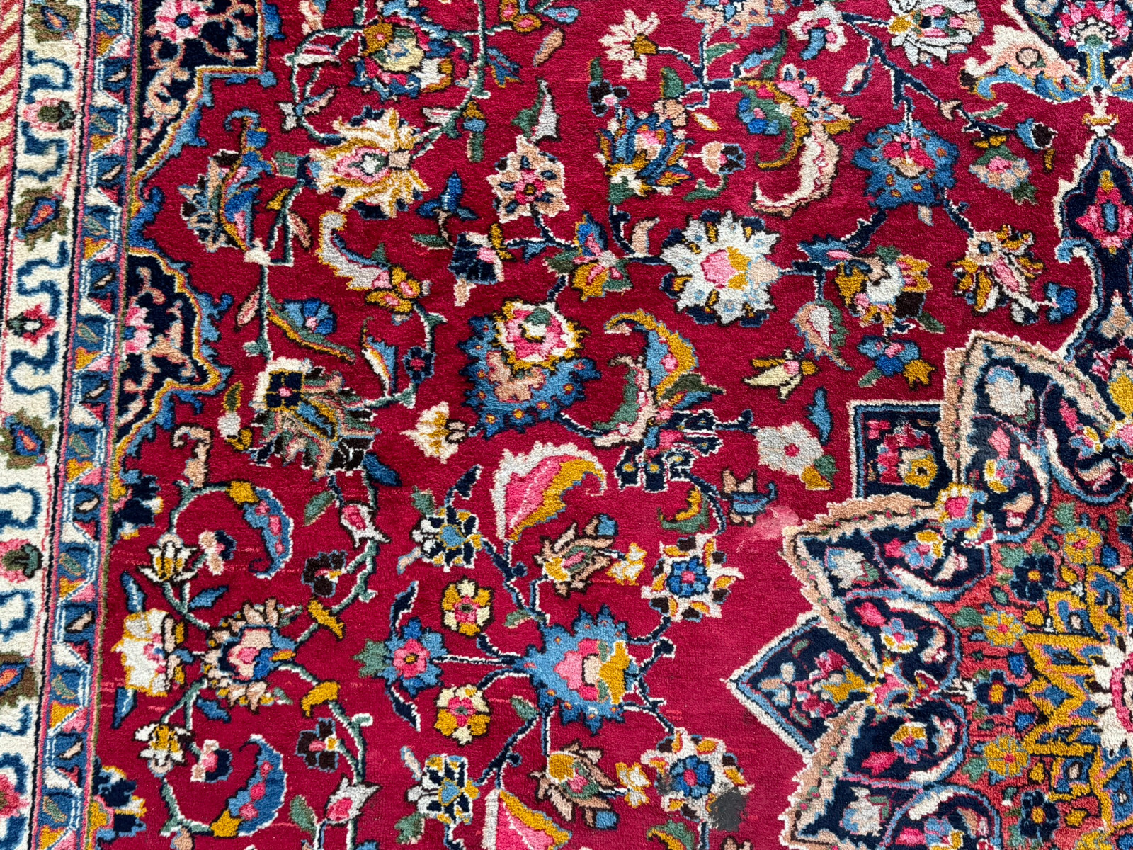 ALTER ORIENTTEPPICH WOLLE TEPPICH HANDGEKNÜPFT PERSER 398x290cm – Bild 17