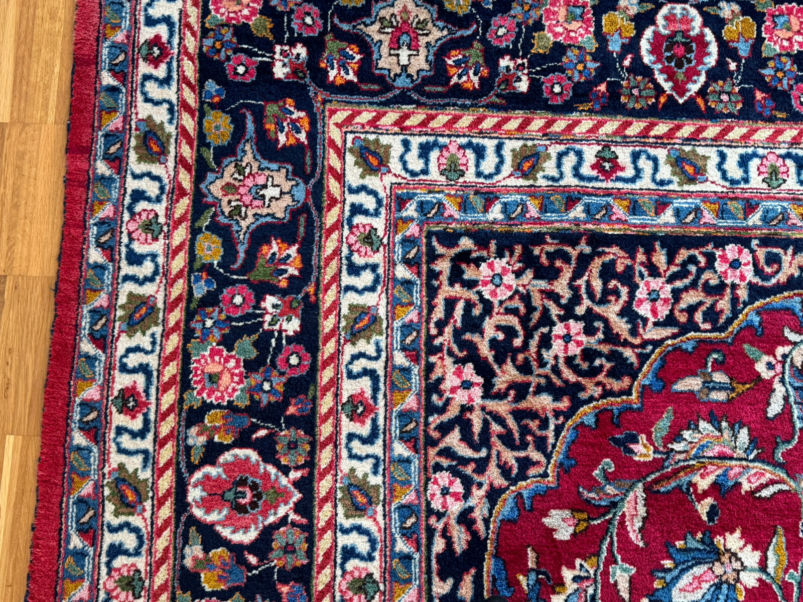 ALTER ORIENTTEPPICH WOLLE TEPPICH HANDGEKNÜPFT PERSER 398x290cm – Bild 20