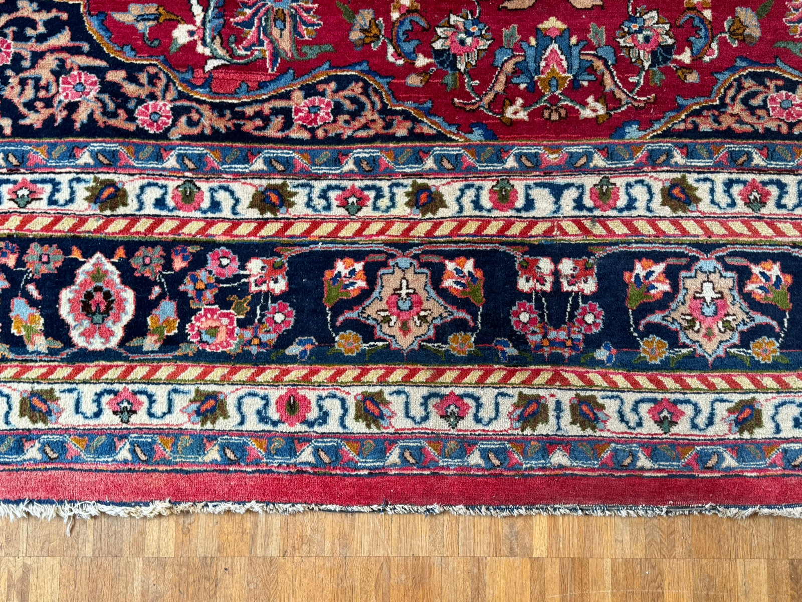 ALTER ORIENTTEPPICH WOLLE TEPPICH HANDGEKNÜPFT PERSER 398x290cm – Bild 4