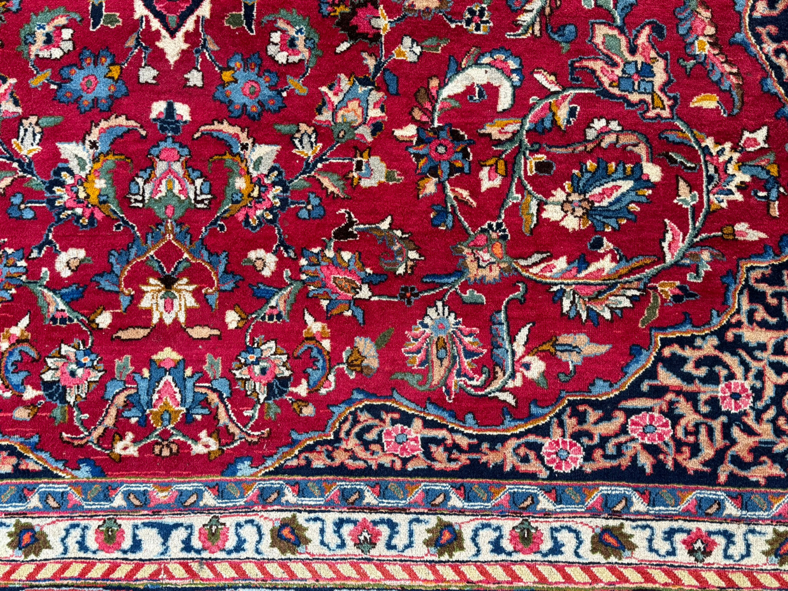 ALTER ORIENTTEPPICH WOLLE TEPPICH HANDGEKNÜPFT PERSER 398x290cm – Bild 8