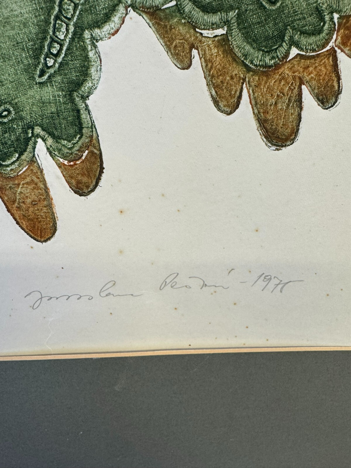 SIGNIERTE LITHOGRAFIE IN PASSEPARTOUT GERAHMT 58x100cm – Bild 14