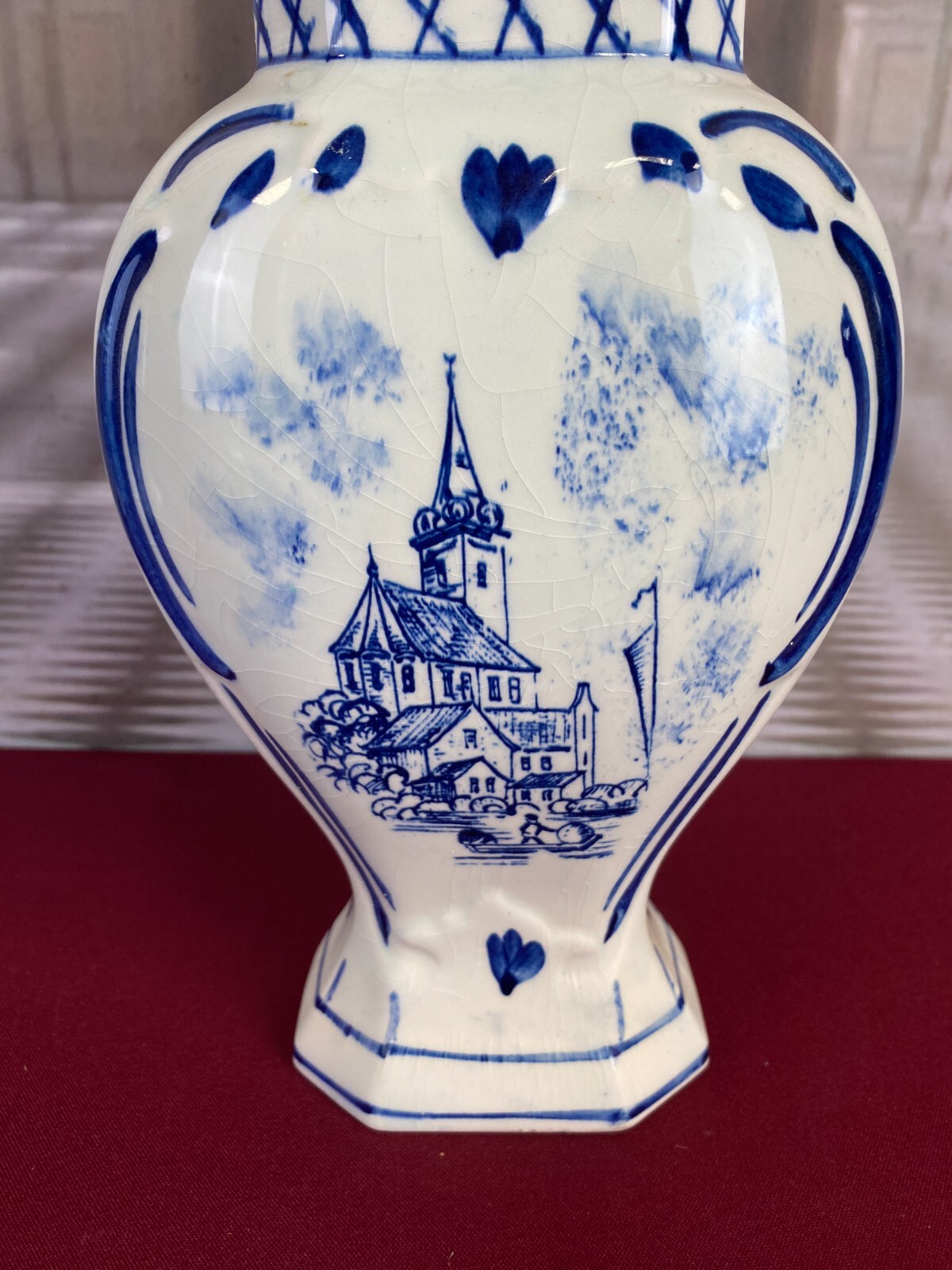 2x GROSSE KERAMIK VASE MÜHLE 32cm OHNE CHIPS HOLLAND DECKELVASE PAAR VASEN – Bild 4