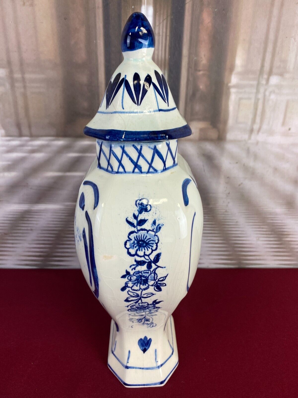 2x GROSSE KERAMIK VASE MÜHLE 32cm OHNE CHIPS HOLLAND DECKELVASE PAAR VASEN – Bild 5