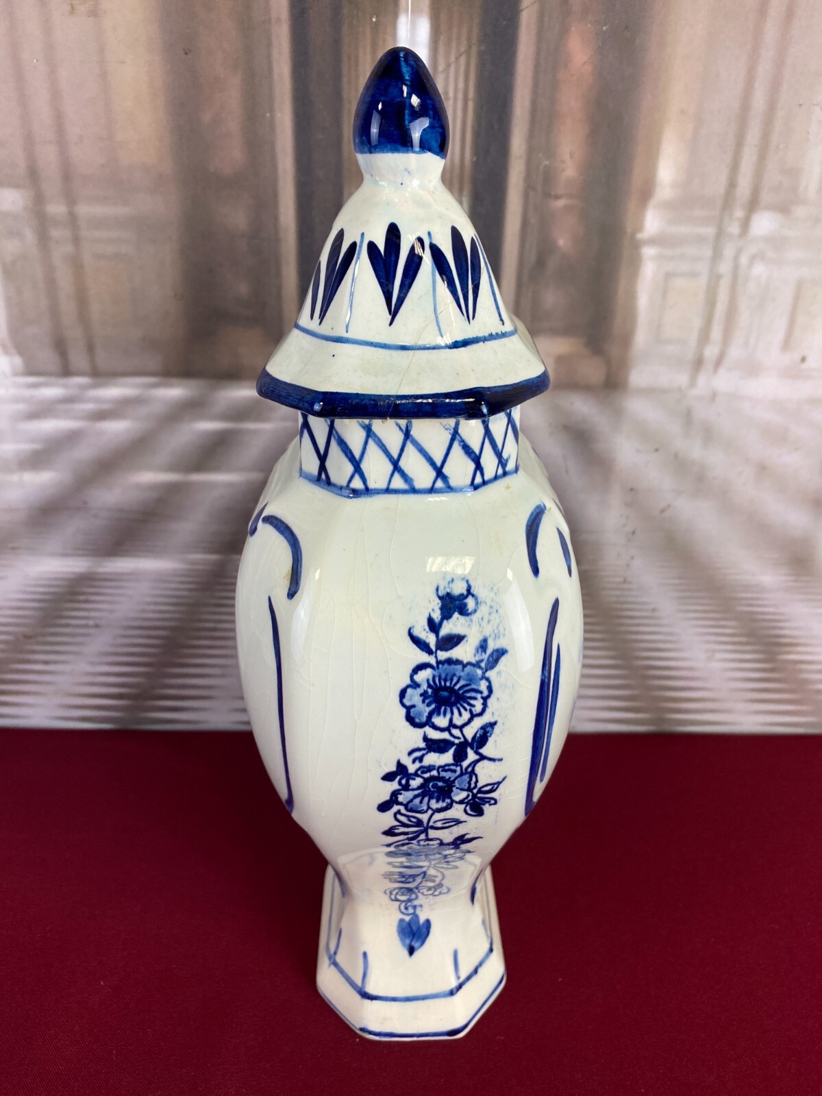 2x GROSSE KERAMIK VASE MÜHLE 32cm OHNE CHIPS HOLLAND DECKELVASE PAAR VASEN – Bild 8