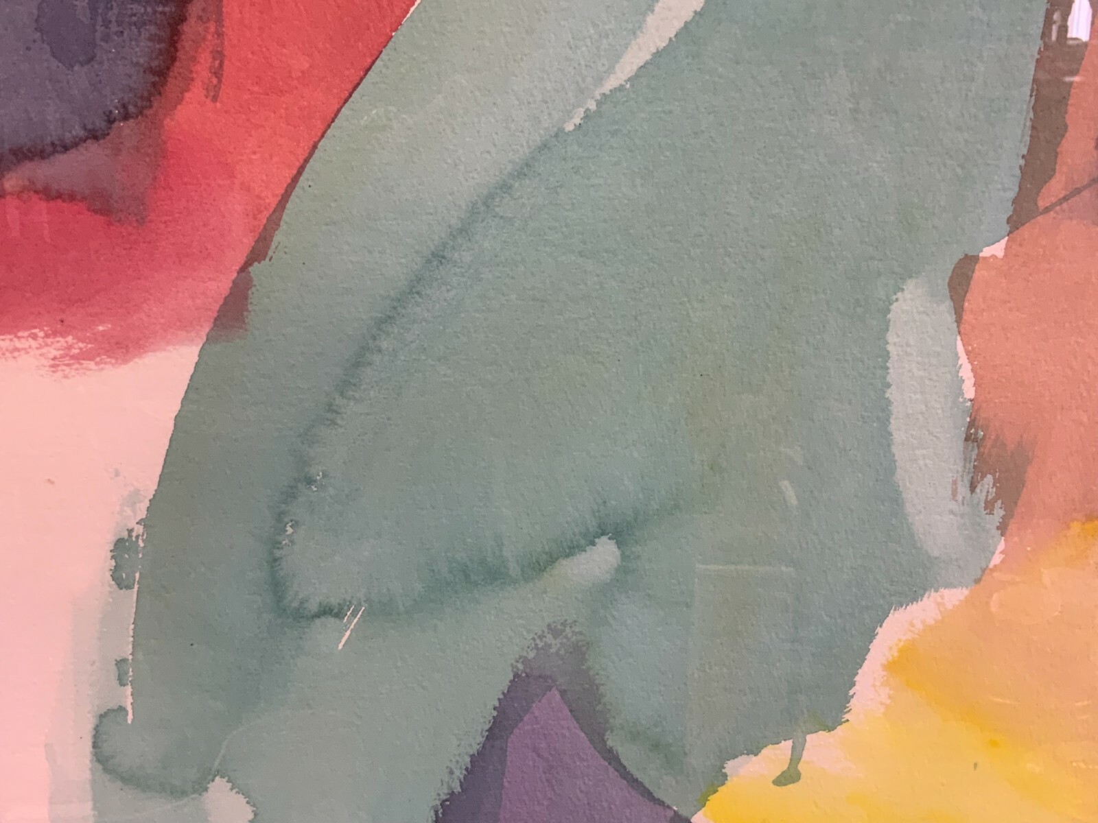 AQUARELL PERSONEN ABSTRAKTE KOMPOSITION SIGNIERT ANATOLI KMARA GROSS 78x108cm – Bild 5