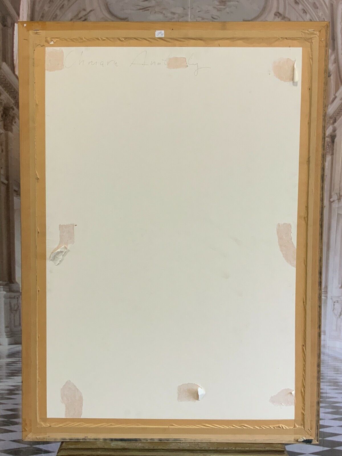 AQUARELL PERSONEN ABSTRAKTE KOMPOSITION SIGNIERT ANATOLI KMARA GROSS 78x108cm – Bild 8