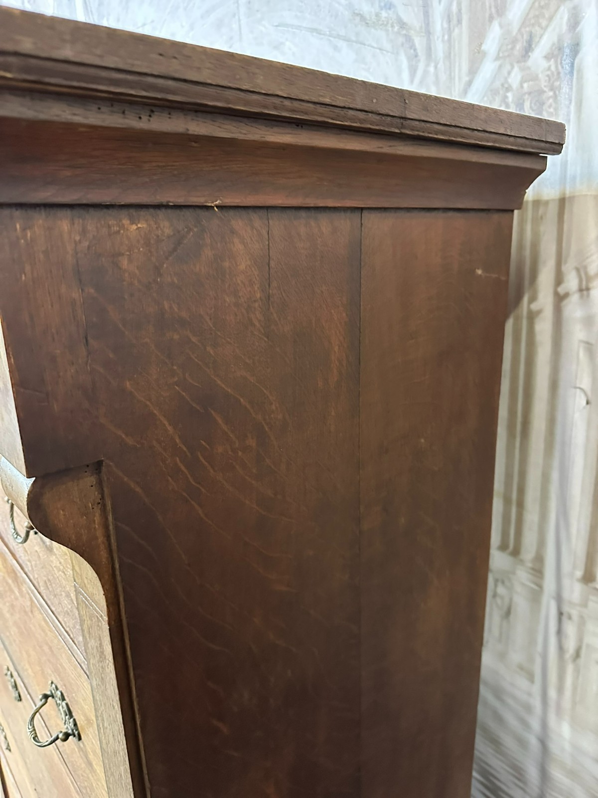 ANTIKE KOMMODE CHIFFONIERE EMPIRE STIL UM 1860 AUS EICHE – Bild 5