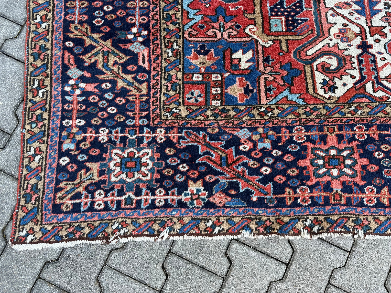 ANTIKER KASAK ORIENTTEPPICH AUS WOLLE TEPPICH ERSTE HÄLFTE 20 TES JHDT 400x306cm – Bild 4